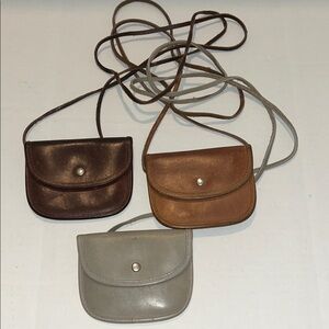 Vintage Michael Green small leather crossbody bag  pouch  X 3